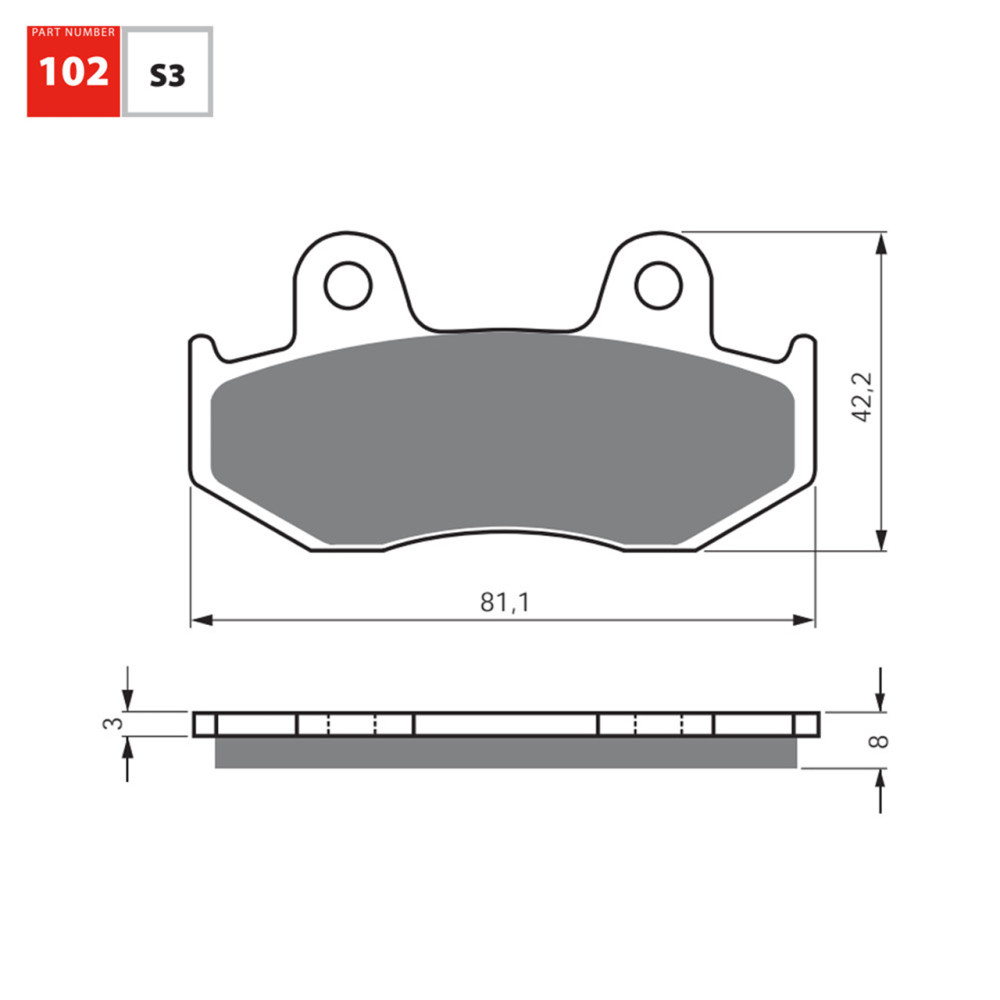 Pastilha De Freio Dianteira Goldfren Modelo S3 Para Honda CR XL 125 XR250R XR600 102 S3