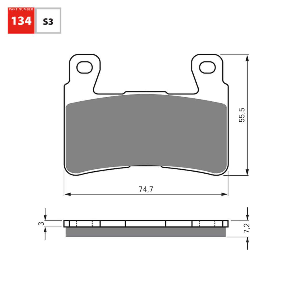 Pastilha De Freio Dianteira Goldfren Modelo S3 Para Honda CBR 600 900 CB 1000 Harley Davidson XR 1200 XR 1200 134S3