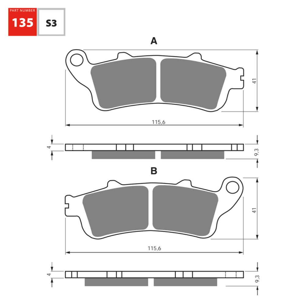 Pastilha De Freio Dianteira Goldfren Modelo S3 Para Kawasaki EN 650 Vulcan 135S3