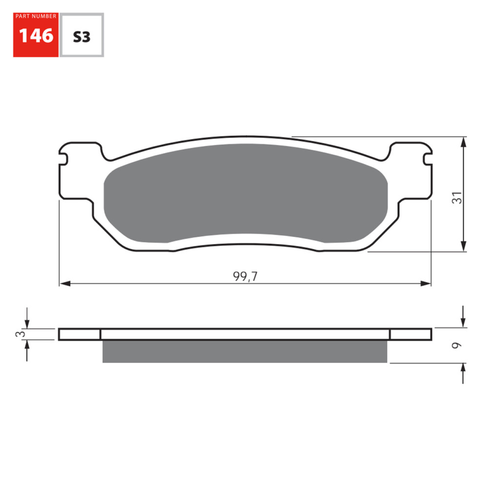 Pastilha De Freio Dianteira/Traseira Goldfren Modelo S3 Para Yamaha Neo 115 XT 250 YZF 600 146S3