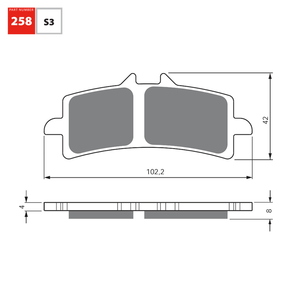 Pastilha De Freio Dianteira Goldfren Modelo S3 Para Ducati Multistrada 1200 Kawasaki ZX10R KTM Duke 990 Super Duke 1290 Suzuki GSX-R 1000 258 S3