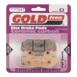 Pastilha De Freio Dianteira Goldfren Modelo S3 Para Suzuki AN250 Burgman 01/02 AN400 01/06 267 S3