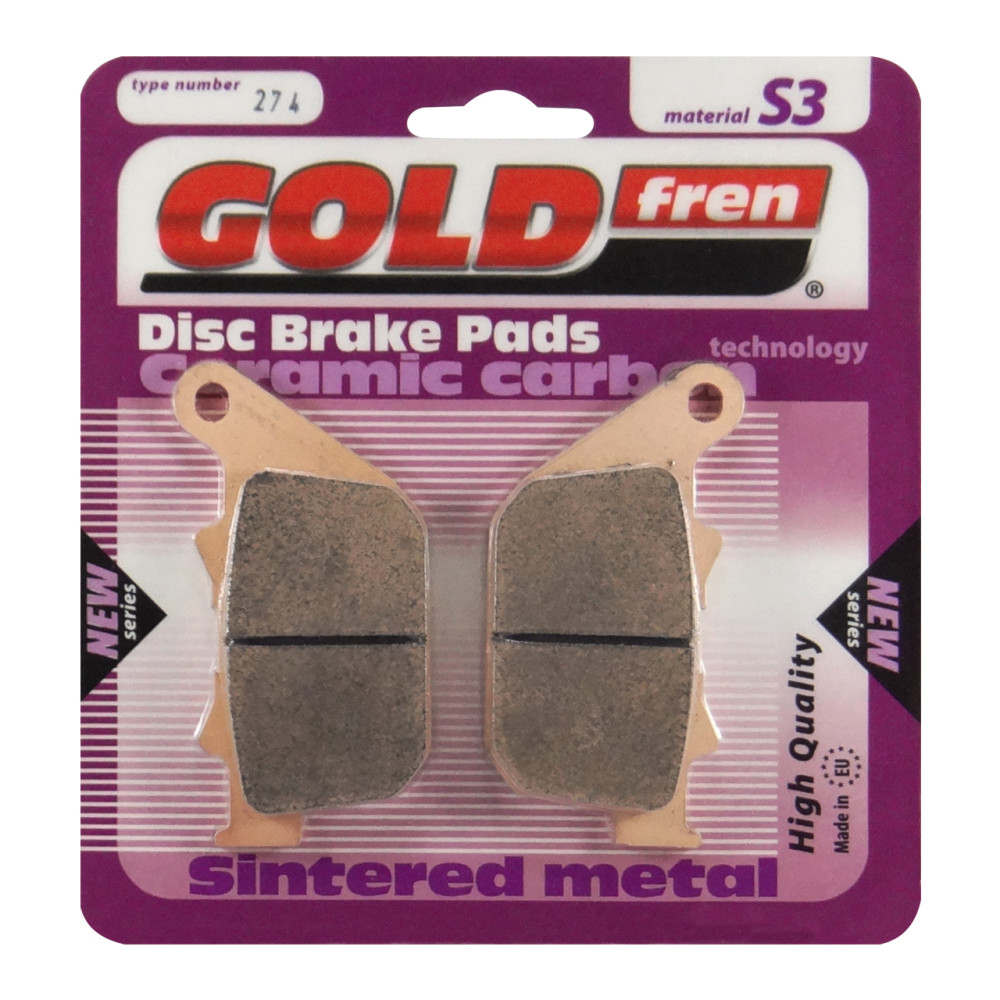 Pastilha De Freio Traseira Goldfren Modelo S3 Para Harley Davidson XL883 Sportster/ L low Superlow Iron XL1200 Sportser Custom XR1200 274 S3