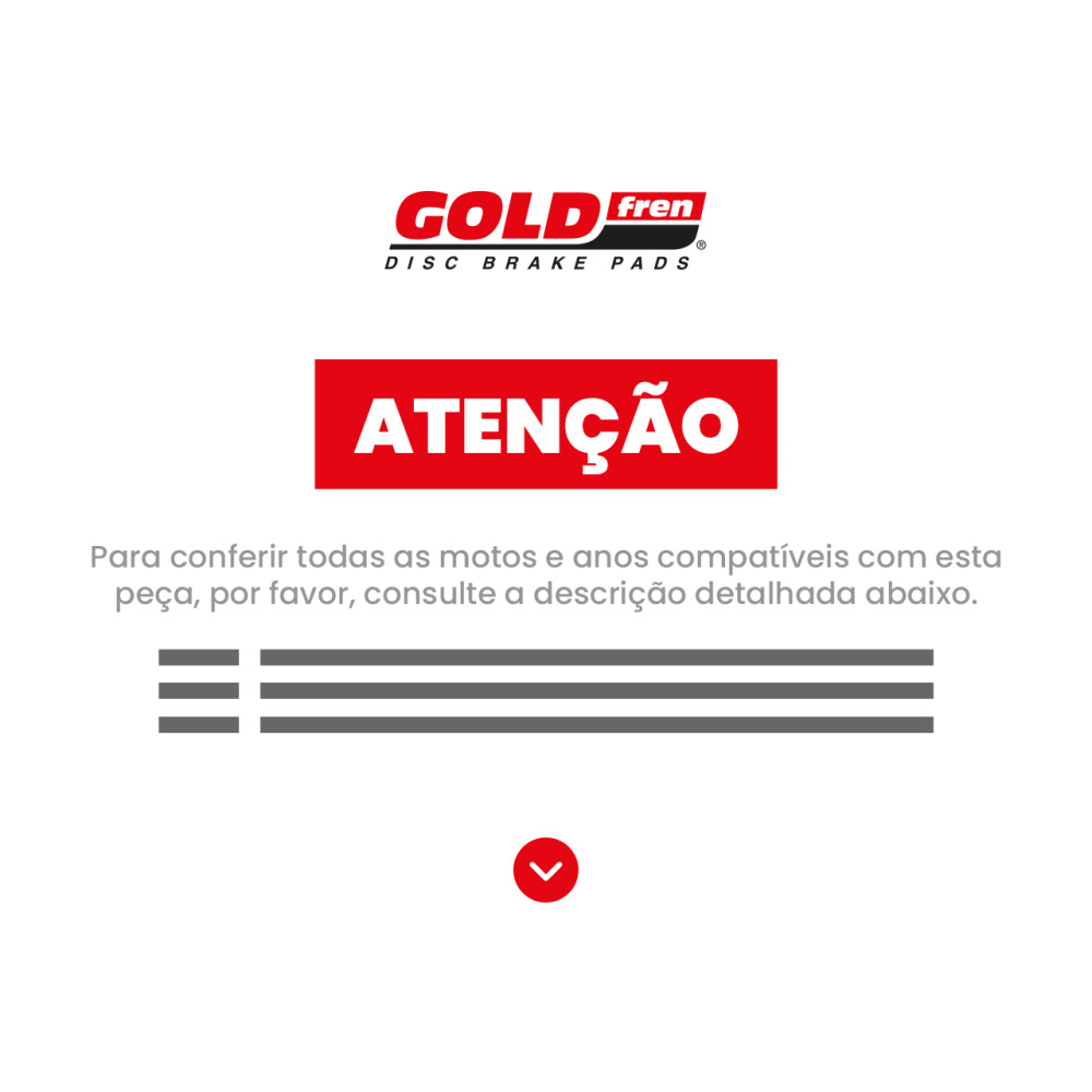 Pastilha De Freio Traseira Goldfren Modelo S3 Para Harley Davidson XL883 Sportster/ L low Superlow Iron XL1200 Sportser Custom XR1200 274 S3