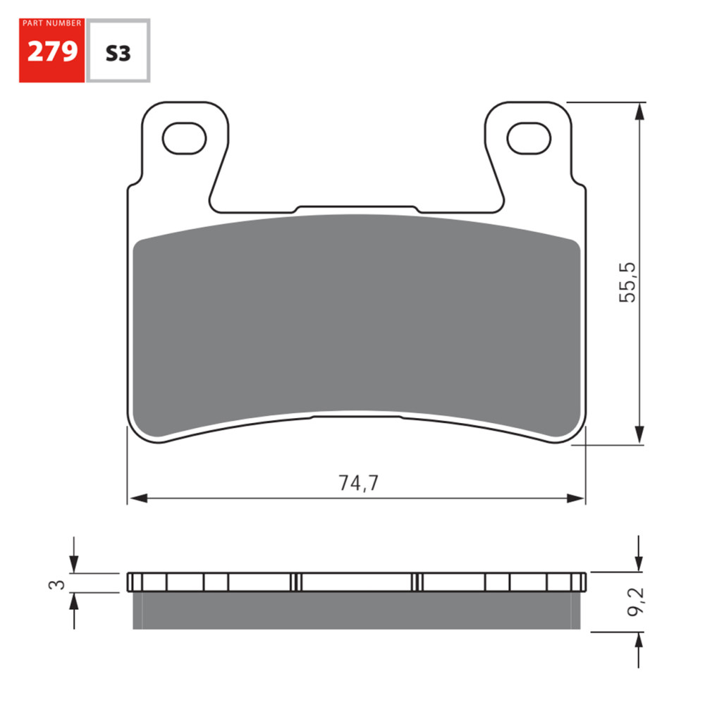Pastilha De Freio Dianteira Goldfren Modelo S3 Para Harley Davison 1750 Fat Boy 1870 Low Rider Honda CBR 600 279 S3