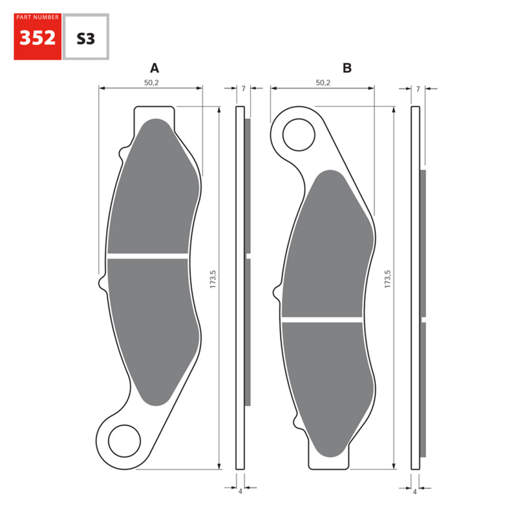Pastilha De Freio Dianteira Goldfren Modelo S3 Para Harley Davidson Glide Ultra 1690 352 S3