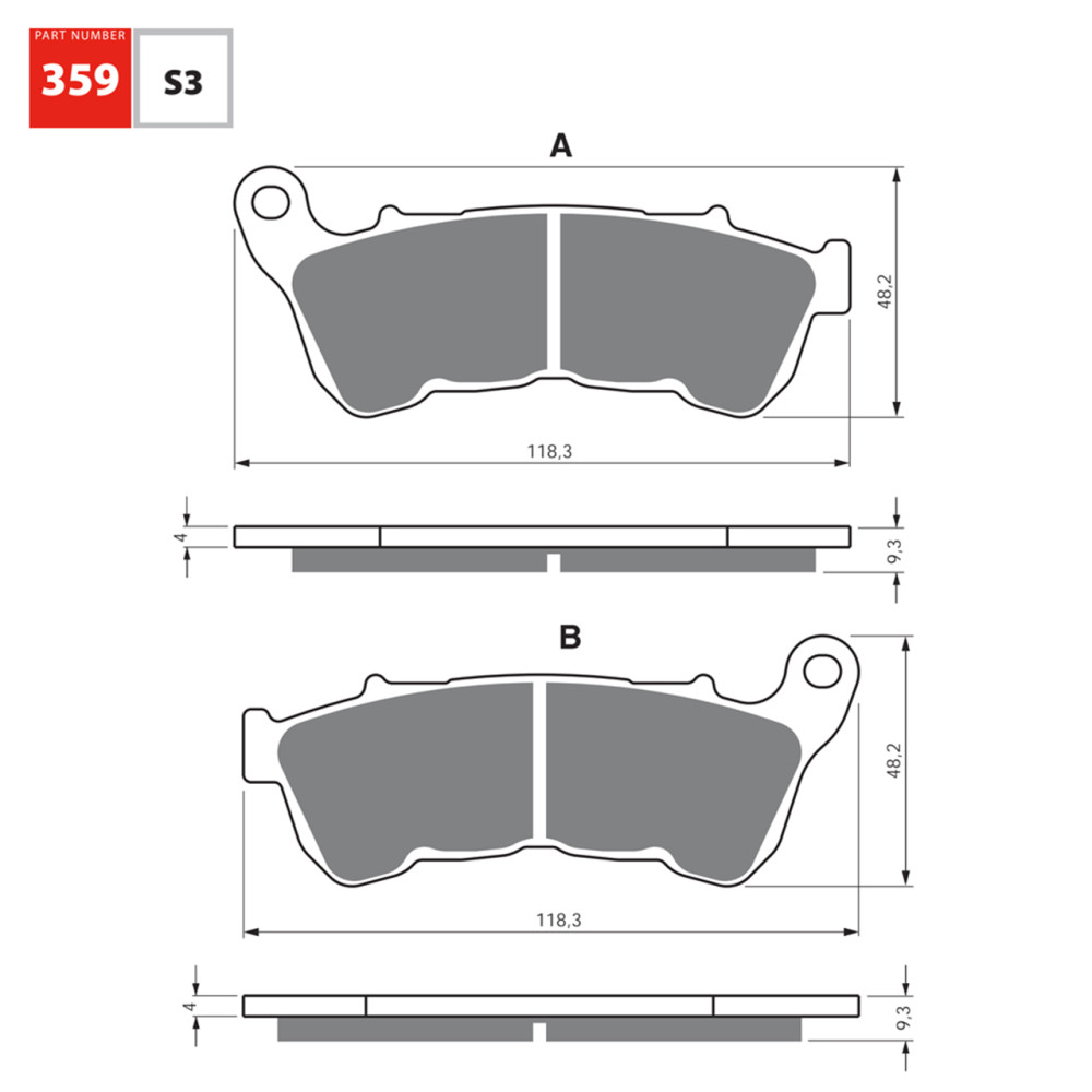 Pastilha De Freio Dianteira Goldfren Modelo S3 Para Harley Davidson XL883 XL1200 Custom CX Roadster XL1200 NS Iron 359 S3