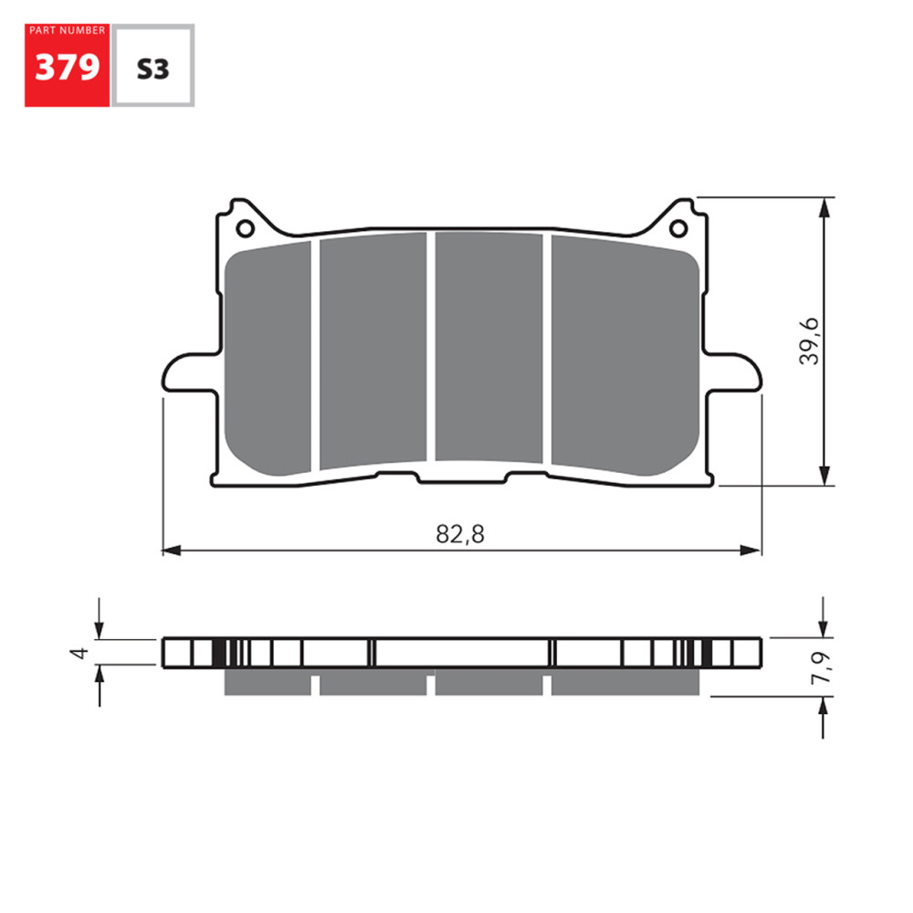 Pastilha De Freio Dianteira Goldfren Modelo S3 Para Honda CRF 1000 Africa Twin CRF 1100 ADV 750 CBR 650 R 379 S3