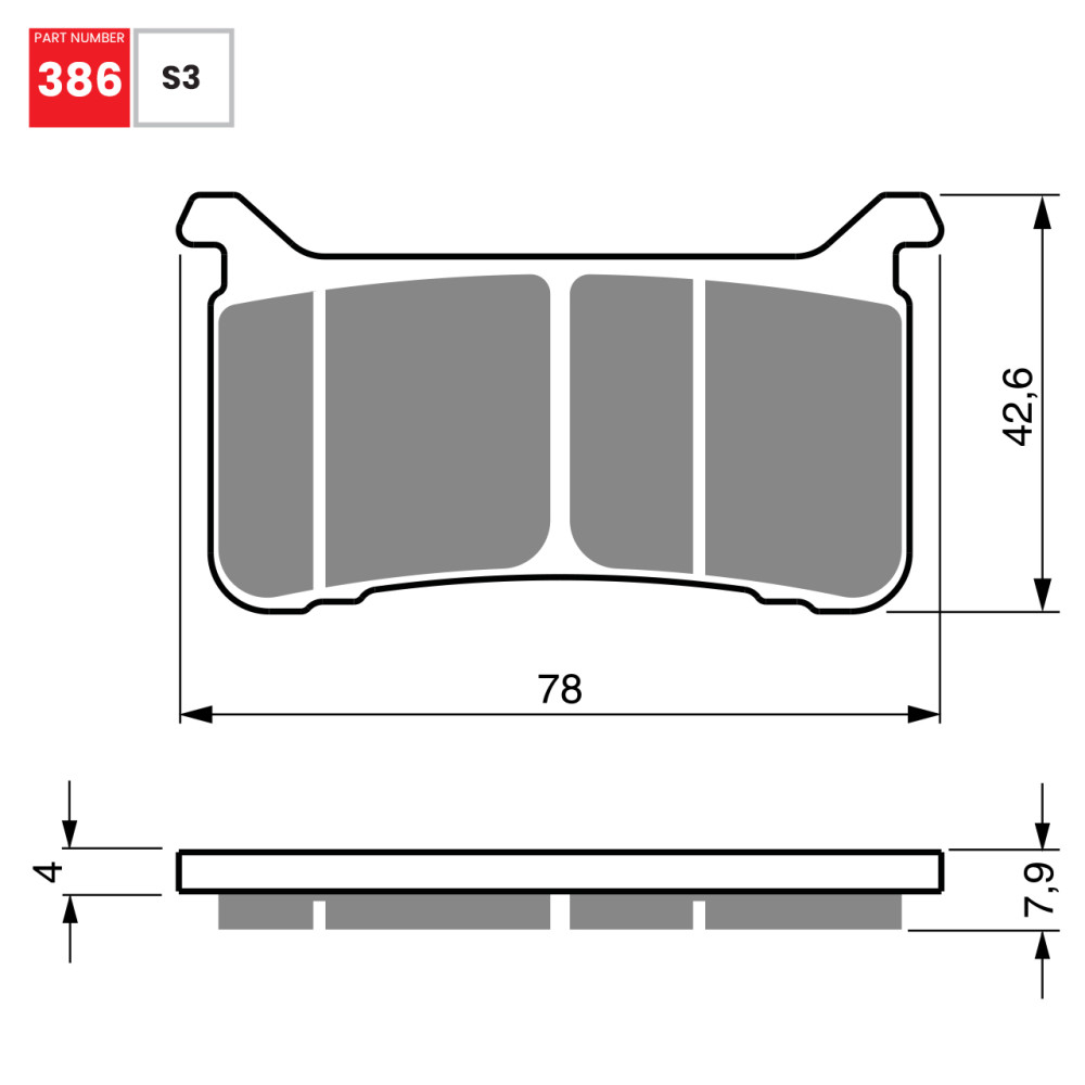 Pastilha De Freio Dianteira Goldfren Modelo S3 Para Honda CB 1000 R CBR 600 RR VFR 800 386 S3