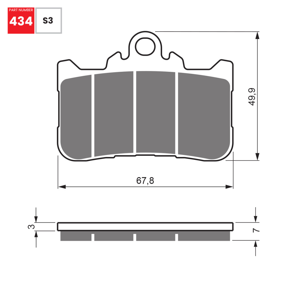 Pastilha De Freio Dianteira Goldfren Modelo S3 Para Honda CB 500 F CBR 500 R 434 S3