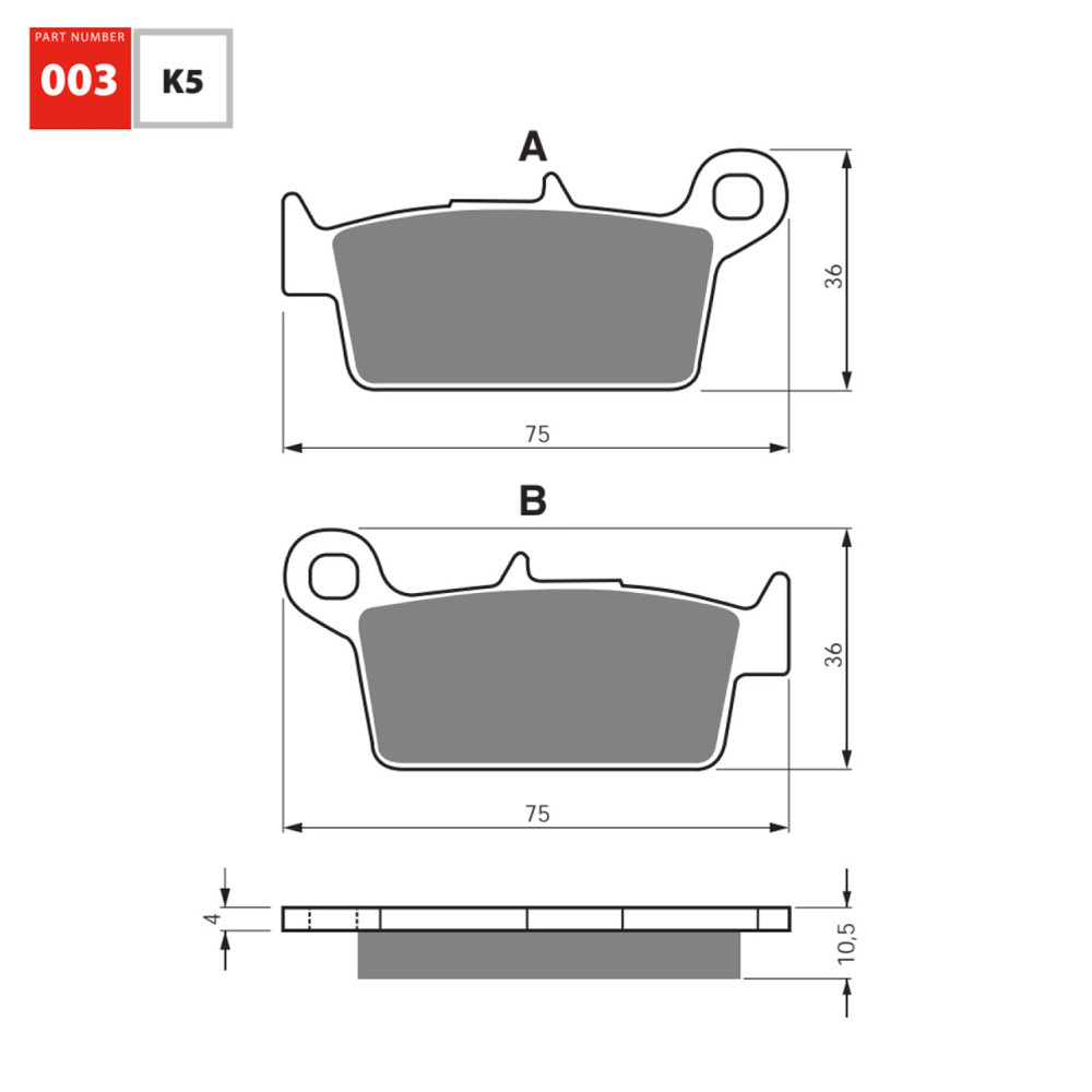 Pastilha De Freio Traseira Goldfren Modelo K5-LX Para Fantic 125 Honda CR 80 125 NX4 Kawasaki KLX 250 KX 250 Yamaha YZ 250 Suzuki RM 250 003 K5