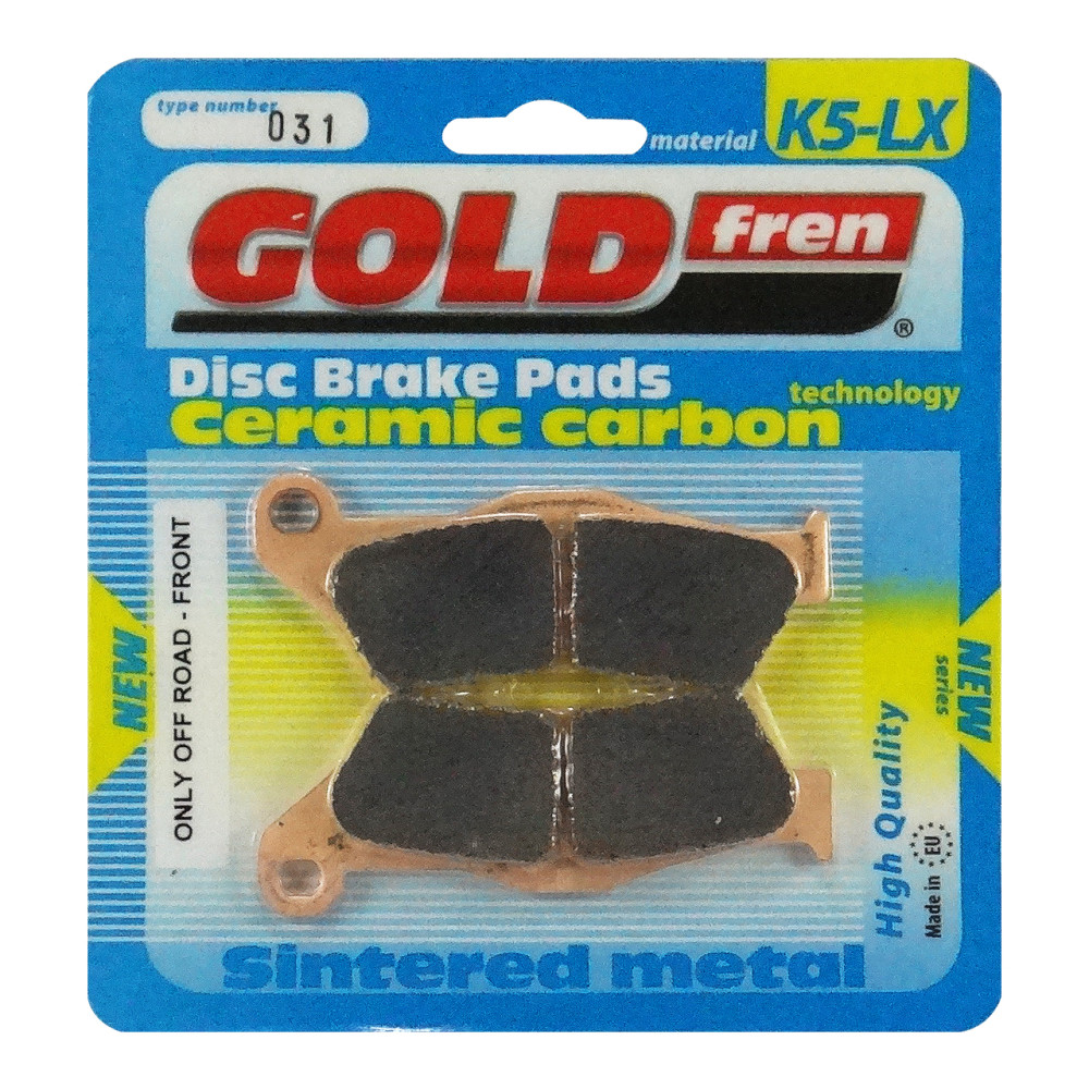 Pastilha De Freio Dianteira Goldfren Modelo K5-LX Para ATV CF Moto MT Gas Gas EC 250 300 Husqvarna FC FX FE KTM EXC SX XC-F 031 K5