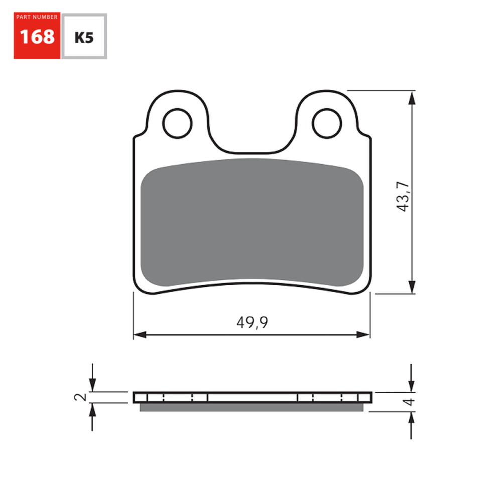 Pastilha De Freio Dianteira/Traseira Goldfren Modelo K5-LX Para Beta 125 250 300 Sherco 125 250 300 168 K5