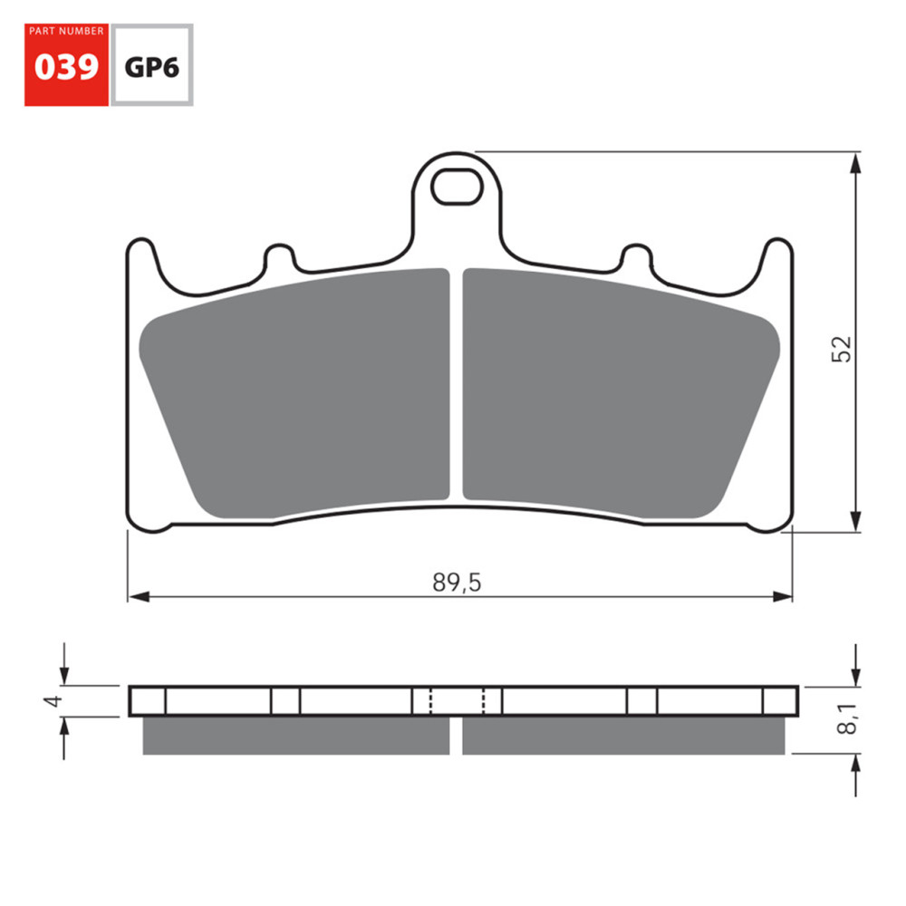 Pastilha De Freio Dianteira Goldfren Modelo GP6 Para Kawasaki ZRX 1100 1200 ZX-9R 900 Suzuki GSF 1200 GSX-R 1100 Hayabusa 039 GP6