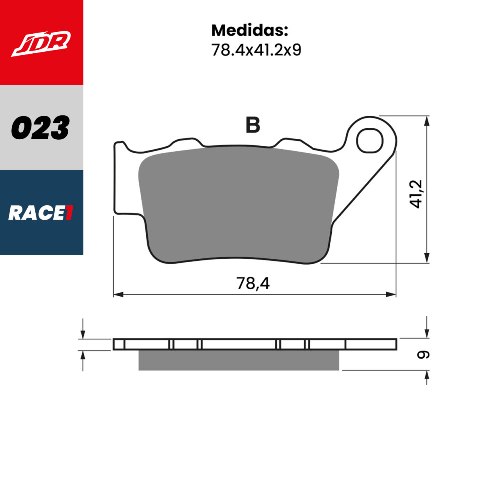 Pastilha De Freio Traseira JDR Modelo Race 1 Para Husqvarna CR WR TC TE 125 610 KTM SX ECX 125 250