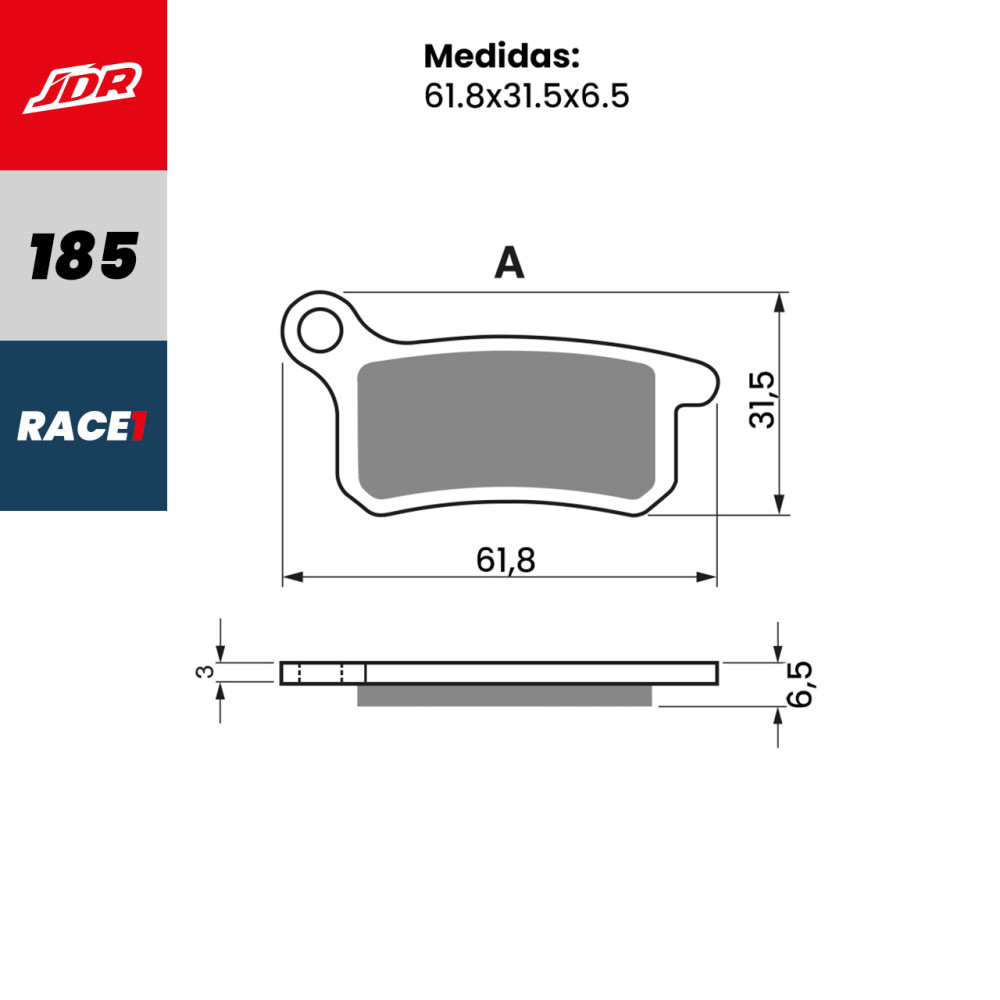 Pastilha De Freio Dianteira/Traseira JDR Modelo Race 1 Para KTM SX 65 85 Husqvarna TC 65
