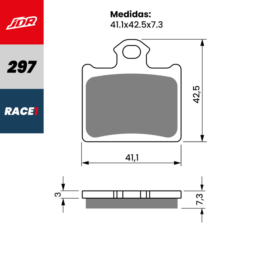Pastilha De Freio Traseira JDR Modelo Race 1 Para KTM SX 85 Husqvarna TC 85