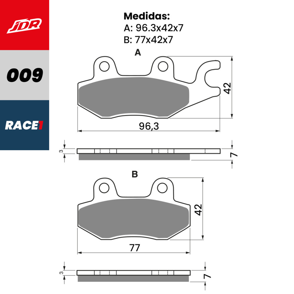 Pastilha De Freio Dianteira/Traseira JDR Modelo Race 1 Para Kawasaki EX 250 Z 300 KLE 300 EX 400 Ninja Yamaha Super Ténéré 750