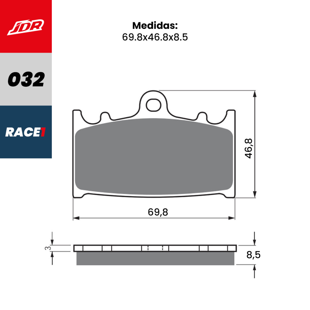 Pastilha De Freio Dianteira JDR Modelo Race 1 Para Kawasaki KLZ 1000 Versys ZZR 600 Suzuki GSX-R 600 1250 Bandit