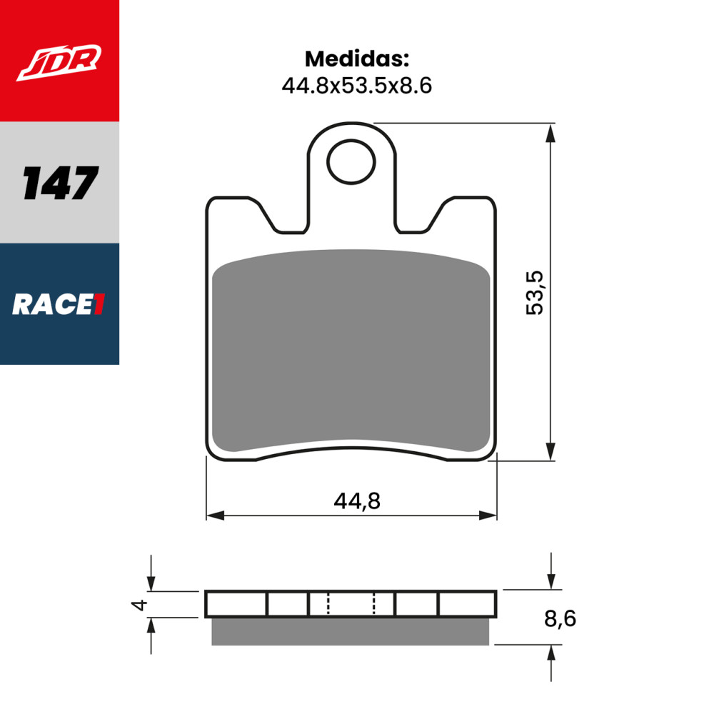 Pastilha De Freio Dianteira JDR Modelo Race 1 Para Suzuki NA 250 Burgman NA 400