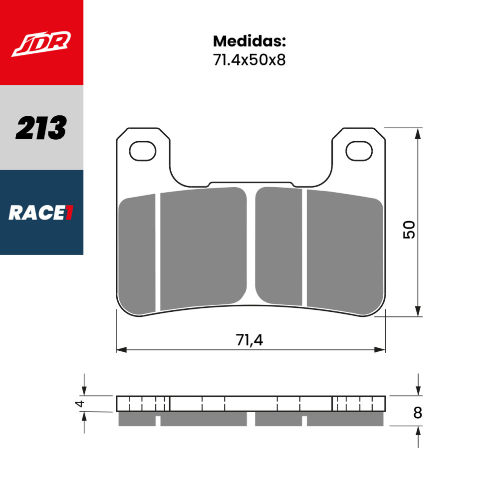 Pastilha De Freio Dianteira JDR Modelo Race 1 Para Kawasaki ZX 10R 1000 Z 900 Suzuki GSX-R 600 1000 DL 1000 V-Strom Intruder 1800