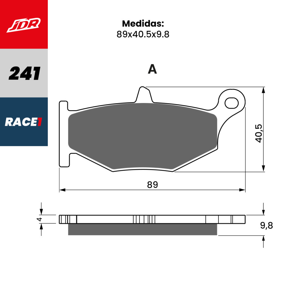 Pastilha De Freio Traseira JDR Modelo Race 1 Para Suzuki DL 1000 V-Strom GSX-R 750 GSX 1300 Hayabusa