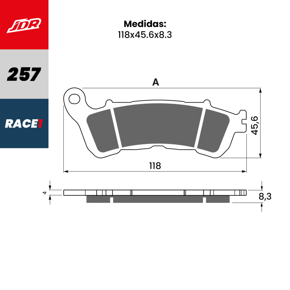 Pastilha De Freio Dianteira/Traseira JDR Modelo Race 1 Para Honda CB 600 Hornet NC 700 XL 700 Transalp CB 1000 R
