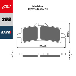 Pastilha De Freio Dianteira JDR Modelo Race 1 Para Aprilia RSV4 Ducati Multistrada Kawasaki ZX 10R KTM Duke 690 990 1290 Super Duke Suzuki GSX-R 1000 Triumph Daytona 675