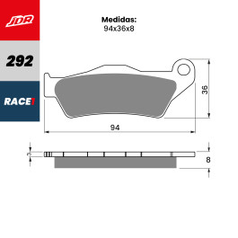 Pastilha De Freio Traseira JDR Modelo Race 1 Para BMW F 800R T GS 1200 Adventure GS 1150 Adventure
