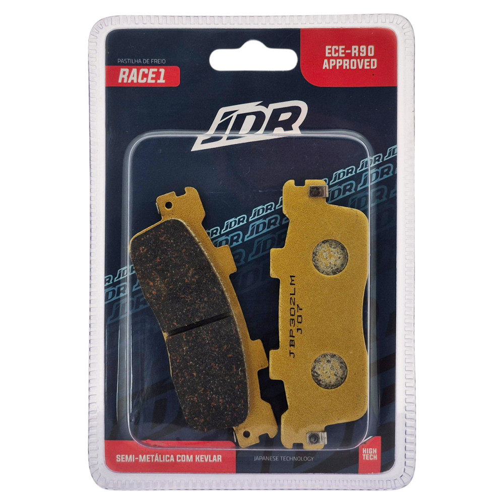 Pastilha De Freio Dianteira JDR Modelo Race 1 Para KYMCO i Downtown 125 i Super Dink 125 i Downtown 200 i Downtown 300 i Downtown 300