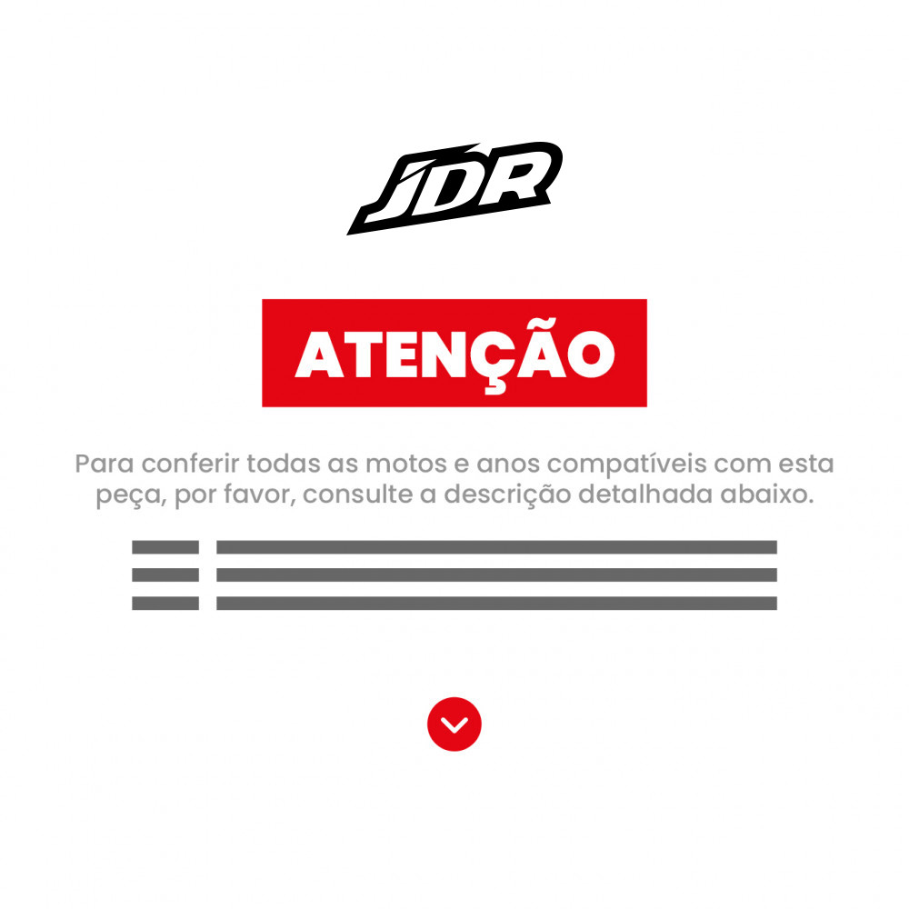 Pastilha De Freio Dianteira JDR Modelo Road 1 Para Honda BIZ 125 NX 150 NXR 150 Bros NXR 160 Bros XRE 190 Com ABS XR 200 XR 250 Tornado  XRE 300 Sem ABS XRE 300 com ABS NX 4 Falcon 400