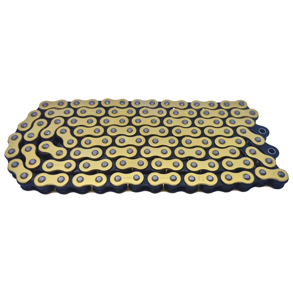 Corrente Cz Chains Modelo Mx Gold Passo 520 Com 118 Elos Sem Retentor Dourada