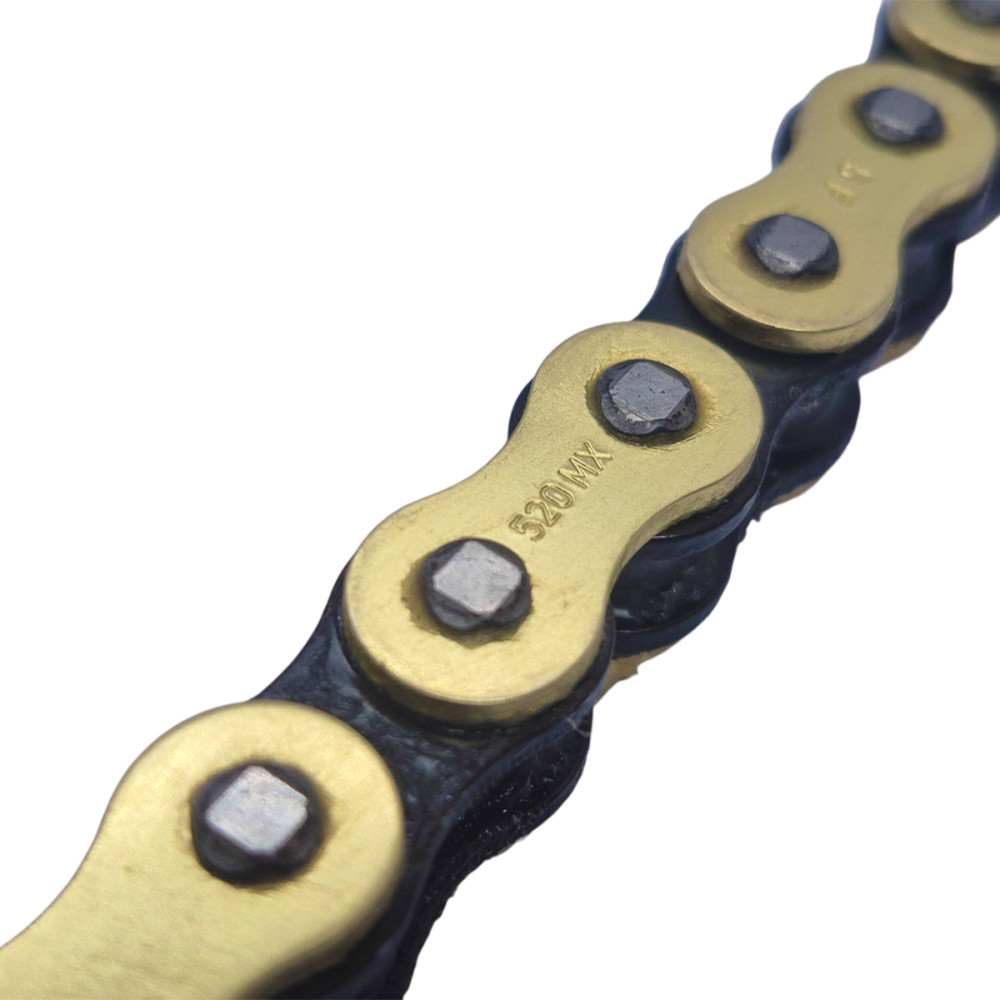 Corrente Cz Chains Modelo Mx Gold Passo 520 Com 118 Elos Sem Retentor Dourada