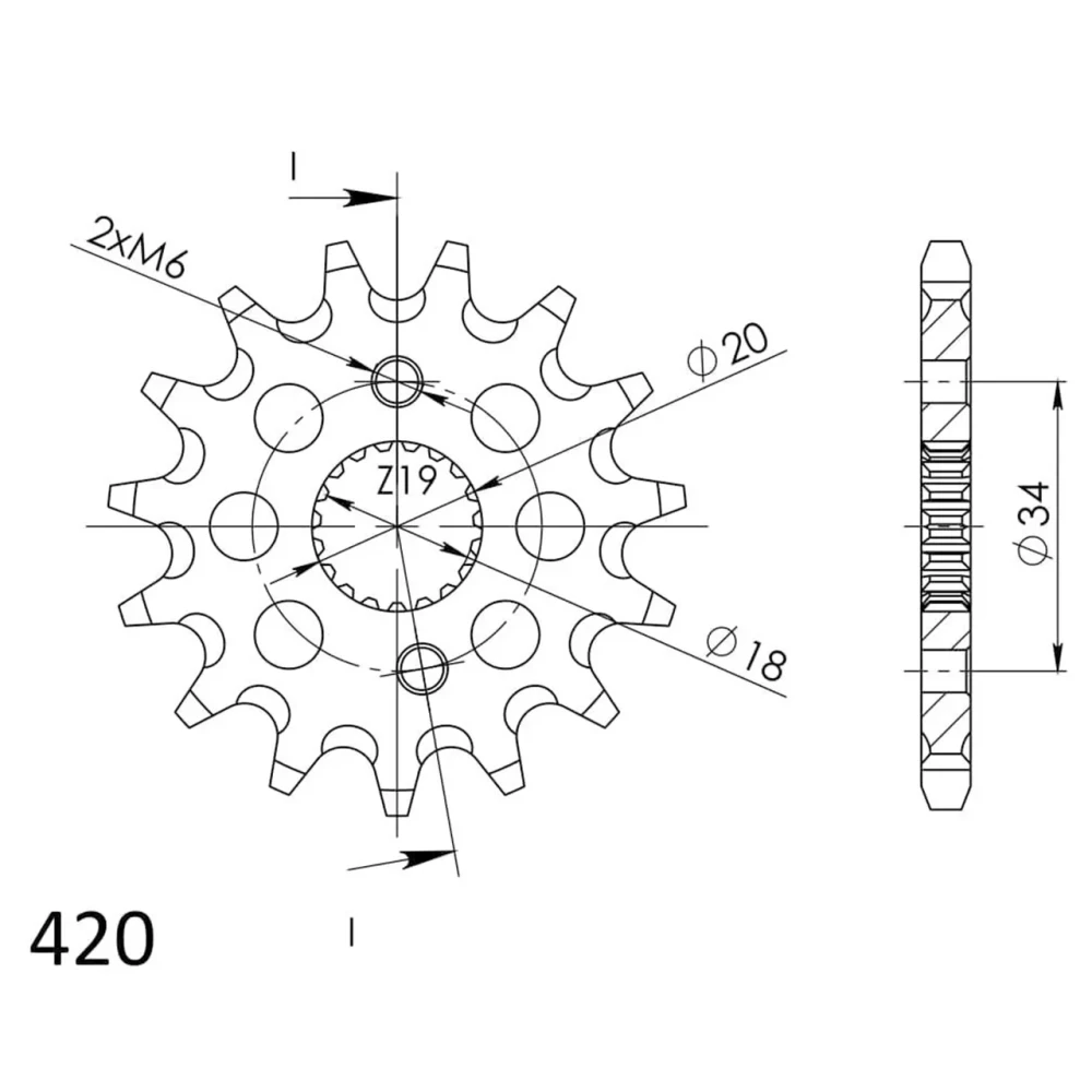 Pinhão Supersprox 16 Dentes Para Honda CRF 150 (07/26)