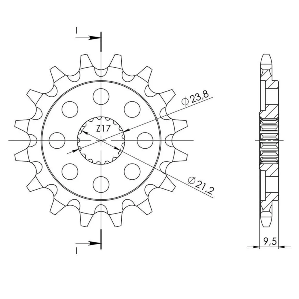 Pinhão Supersprox 13 Dentes Para Honda CR 250R (88/07) CRF 250R (22/26) CRF 250RX (22/26) CRF 450R (02/26) CRF 450X (05/18) CRF 450RX (17/26)