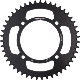 Coroa de Alumínio Supersprox 47 Dentes Para KTM SX 65 (25) Husqvarna TC 65 (25) GasGas MC 65 (25) Preta 4 Furos