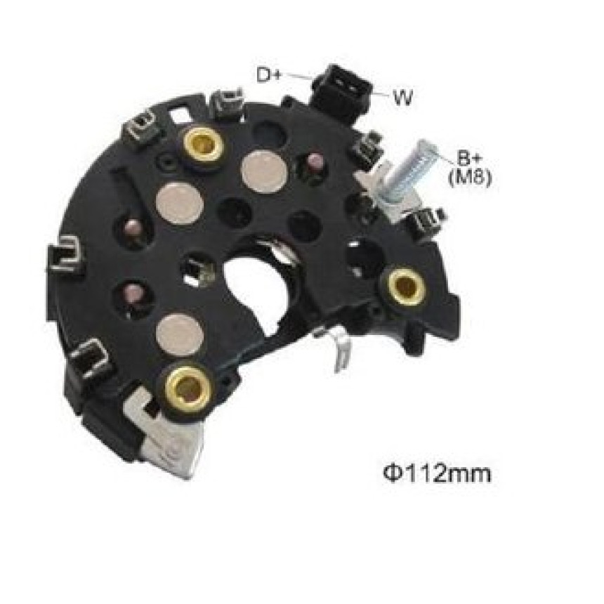 PLACA DIODO COMPATÍVEL BOSCH-6 SEMI-ELETR 90A GOL/POLO/GOLF G1852 IK3852
