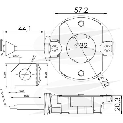 PORTA ESCOVA PARTIDA COMPATÍVEL MOTORCRAFT BAQUELITE UNF1108