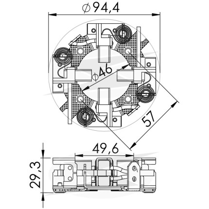 PORTA ESCOVA PARTIDA COMPATÍVEL BOSCH JF 24V UNF1112