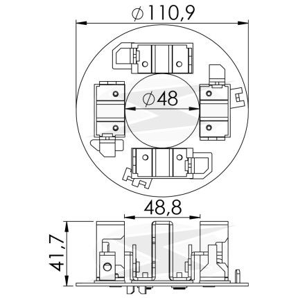 PORTA ESCOVA PARTIDA COMPATÍVEL BOSCH JE 24V /MB UNF1114