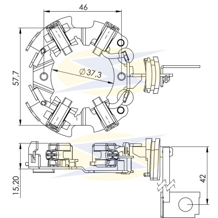 PORTA ESCOVA PARTIDA COMPATÍVEL BOSCH DM UNF1115