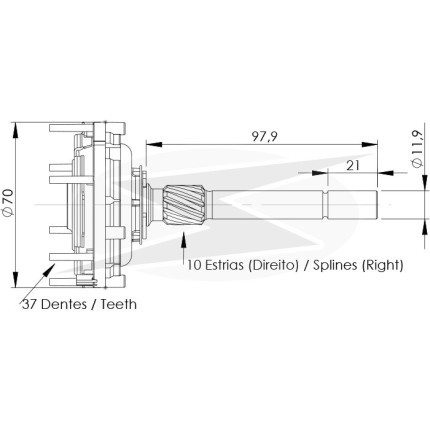 PLANETÁRIA PARTIDA COMPATÍVEL BOSCH DW 37D AUDI/ROVER/OMEGA UNF11307