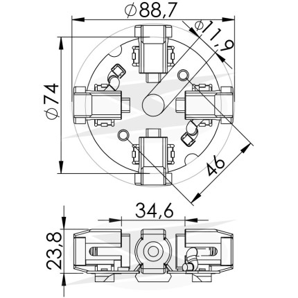 PORTA ESCOVA PARTIDA COMPATÍVEL PRESTOLITE M93 UNF1130