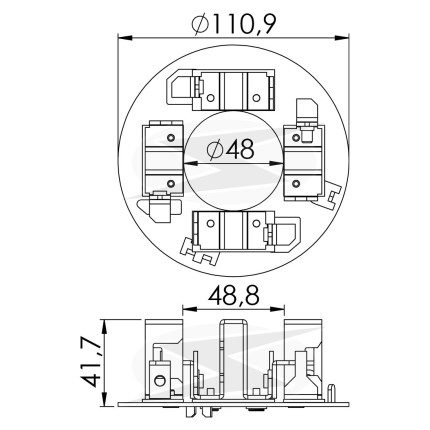 PORTA ESCOVA PARTIDA COMPATÍVEL BOSCH JE 24V /MB UNF1136