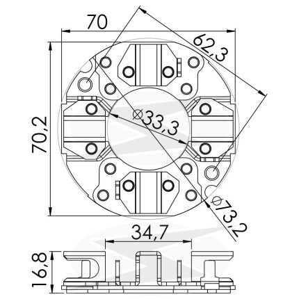 PORTA ESCOVA PARTIDA COMPATÍVEL MITSUBISHI PEQ UNF1142