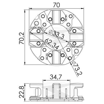PORTA ESCOVA PARTIDA COMPATÍVEL MITSUBISHI 12V - UNF1144