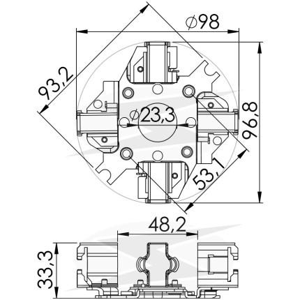 PORTA ESCOVA PARTIDA COMPATÍVEL BOSCH JF ALEMAO 12V UNF1152