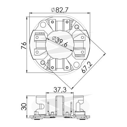PORTA ESCOVA PARTIDA COMPATÍVEL DENSO 12V BESTA UNF1153