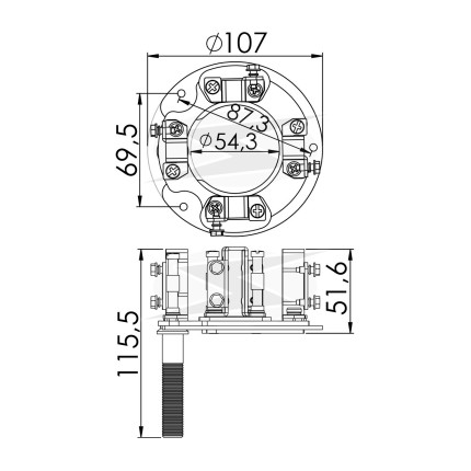 PORTA ESCOVA PARTIDA COMPATÍVEL DELCO 40MT 24V UNF1168