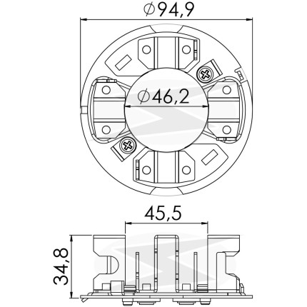 PORTA ESCOVA PARTIDA COMPATÍVEL DENSO 12V GRANDE UNF1169